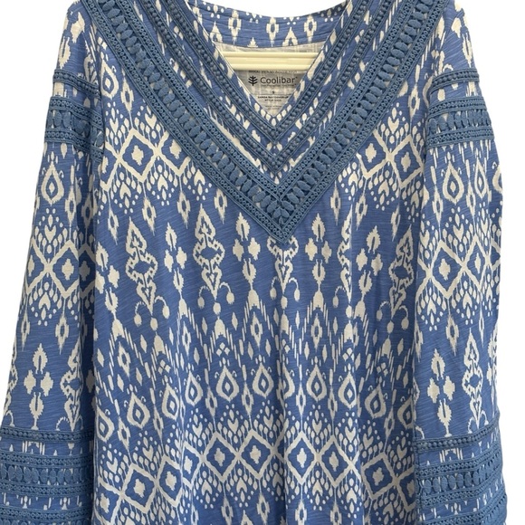 Coolibar French Blue Melrose Ikat Size Small Samoa Bay Cover-up - Picture 5 of 14